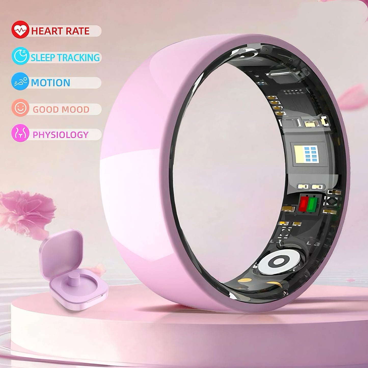 24H Fitness Tracker Smart Ring IP68 Waterproof