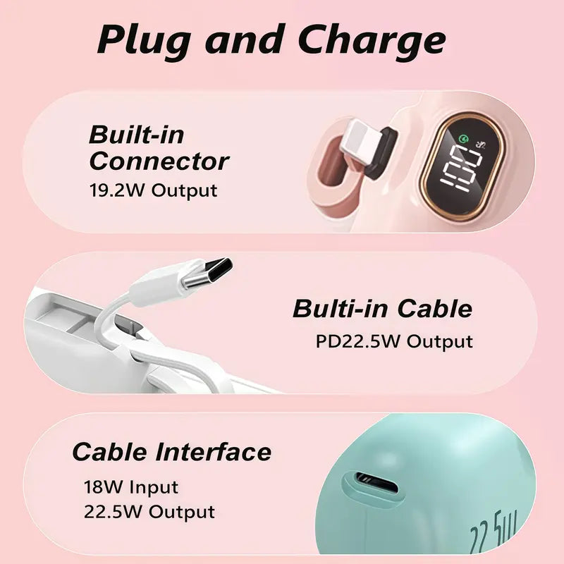 Last Day 49% OFF🔥5000mAh Mini Portable Charger with 22.5W Output