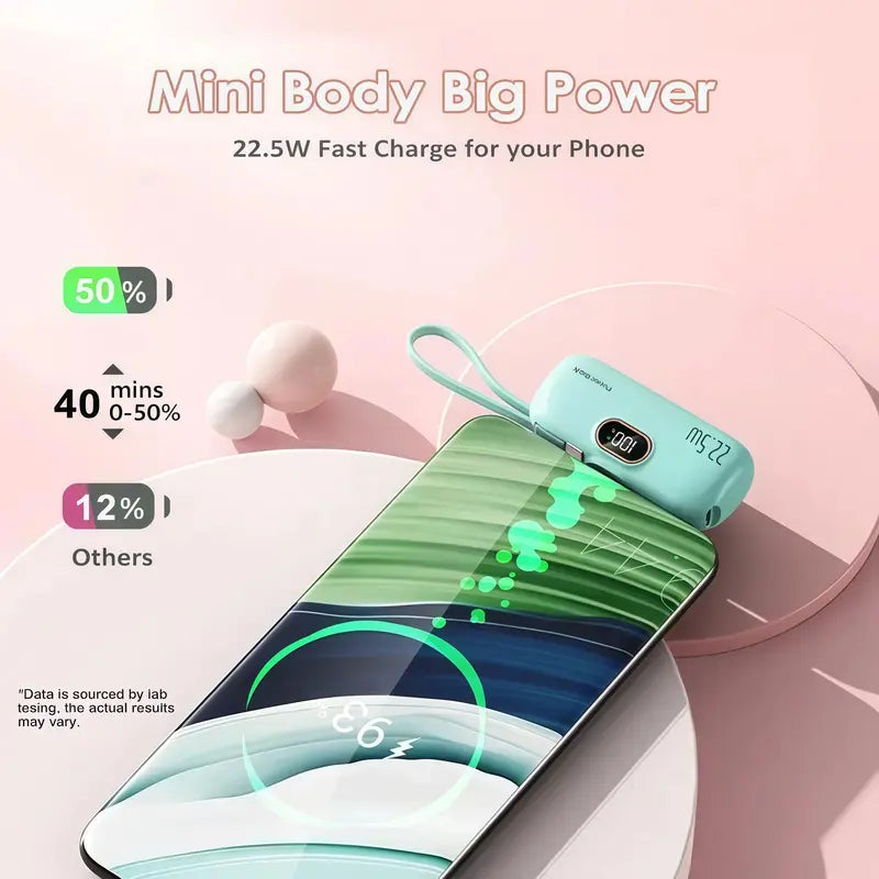 Last Day 49% OFF🔥5000mAh Mini Portable Charger with 22.5W Output