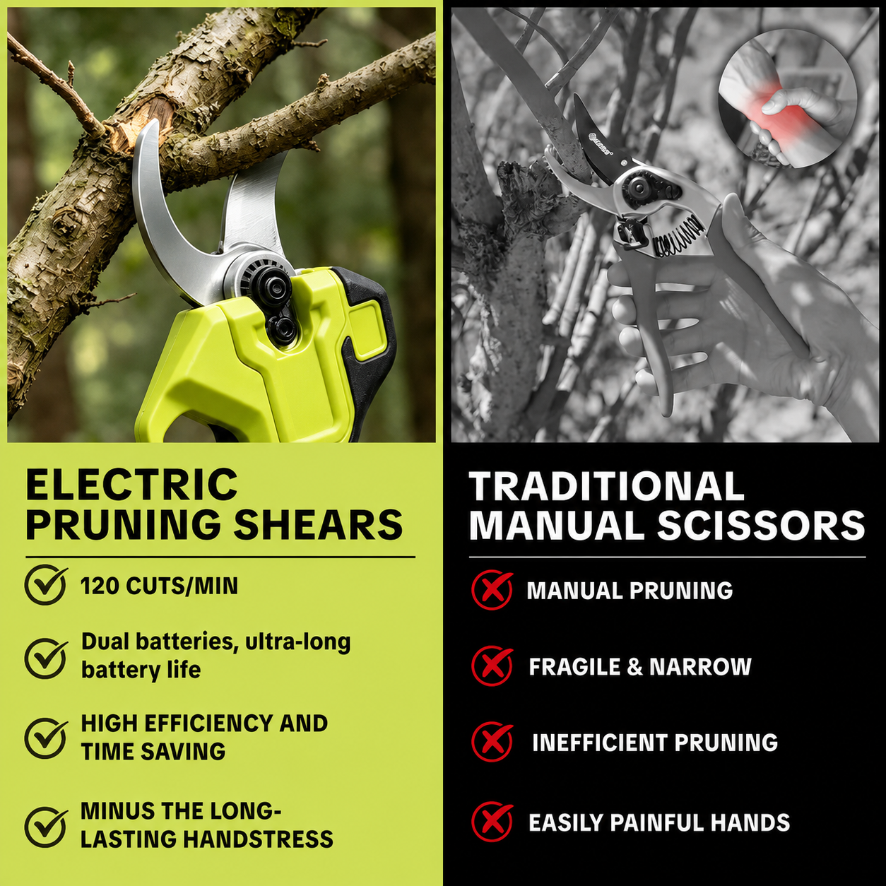 ✂️Cordless Electric Pruning Shears – 1.25" Cutting Capacity