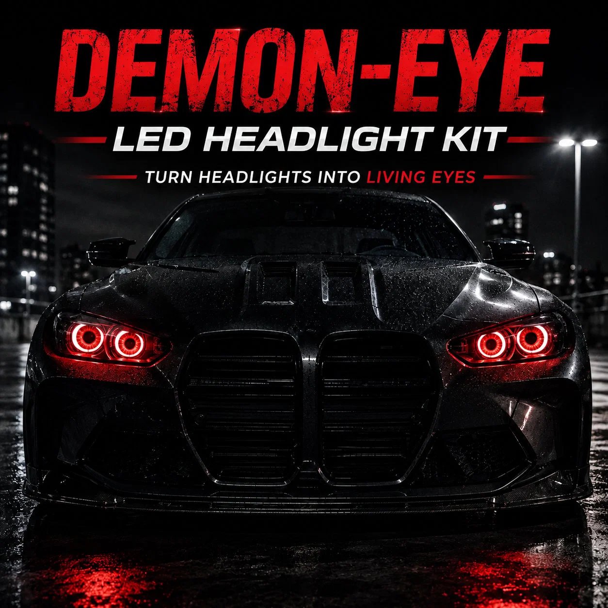 👁️ Demon Eye RGB Headlight Kit – Animated Iris Car Lighting Upgrade