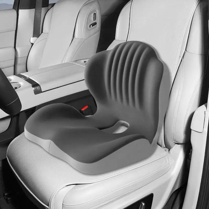 Ergonomic Memory Foam Seat Cushion with Lumbar & Back Support, Relieves Back Pain, Reduces Pressure