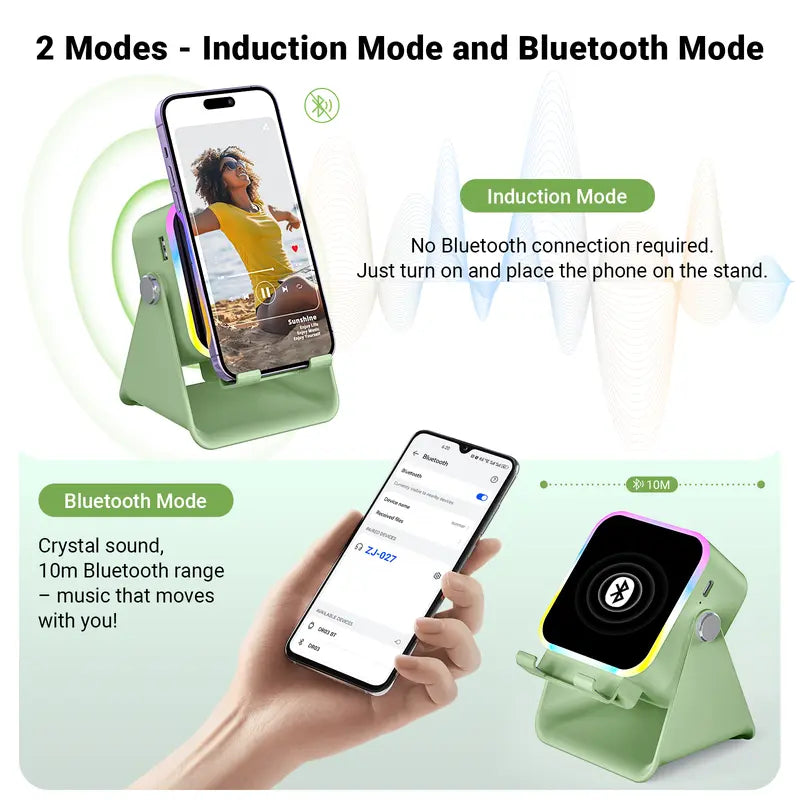 5-in-1 Wireless Speaker Phone Stand with Power Bank