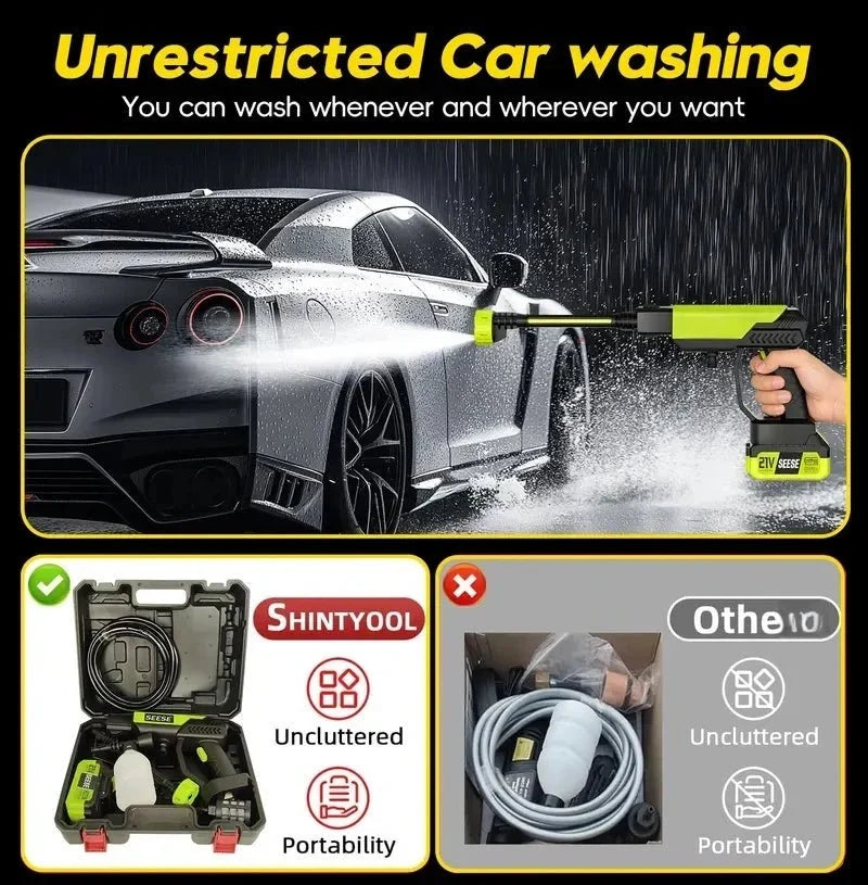 Mroace Cordless Pressure Washer with Portable Bottle and Charger Base